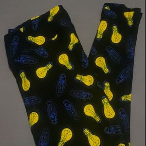 Lularoe TC leggings lightbulb pattern